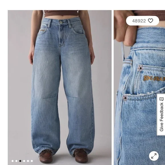 Urban outfitters BDG | Logan Buckle Baggy Barrel Jeans. 33W - Picture 3 of 10